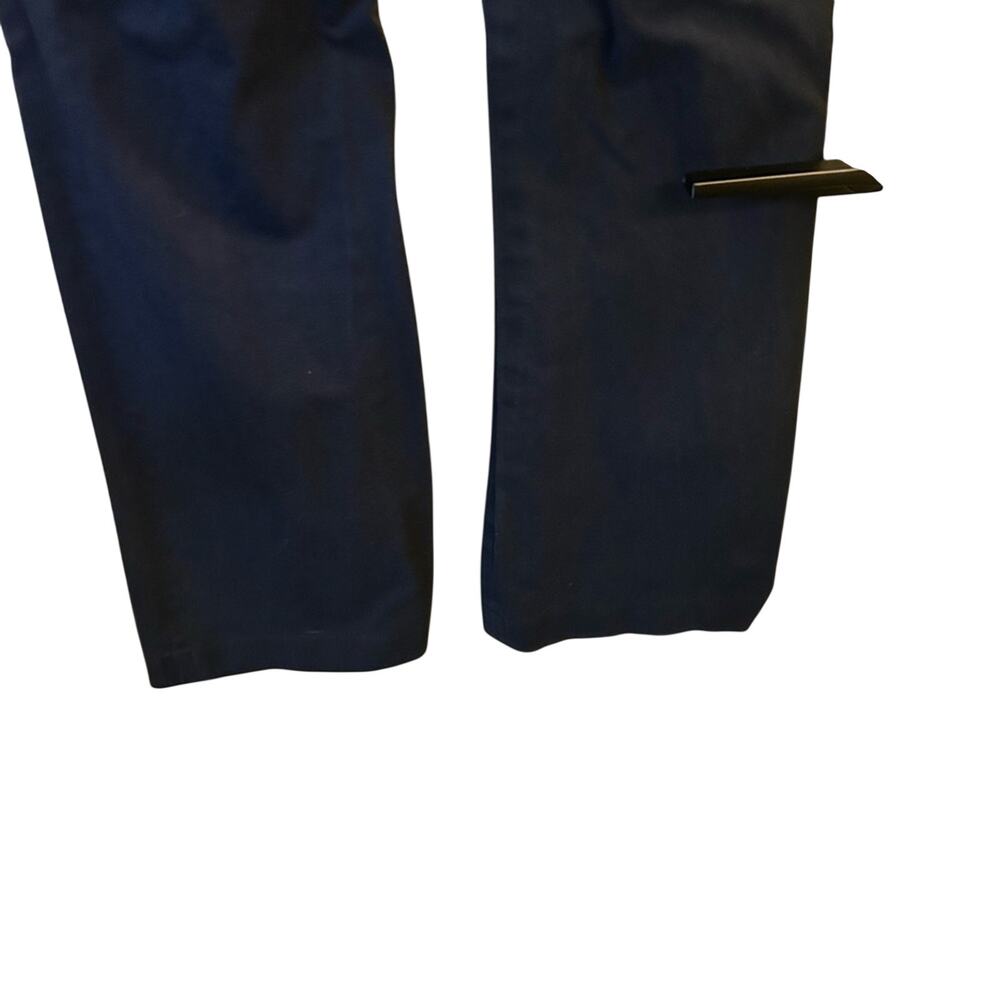 LOFT Navy Sailor Style Wide Leg Pants Size 10 High Waist Button Front Pockets - Picture 9 of 14